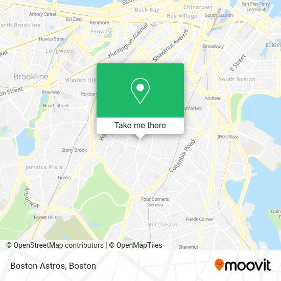 Boston Astros map