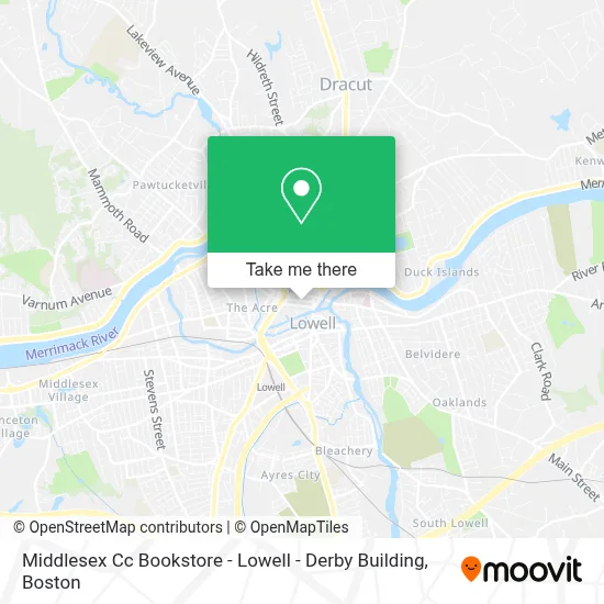 Middlesex Cc Bookstore - Lowell - Derby Building map