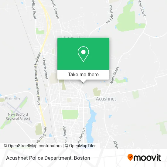 Acushnet Police Department map