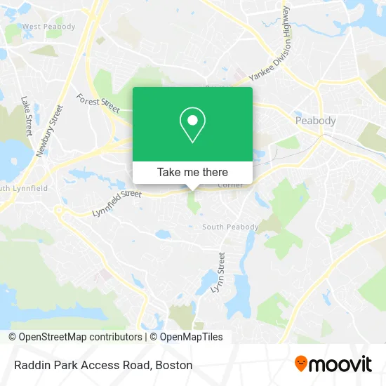 Raddin Park Access Road map