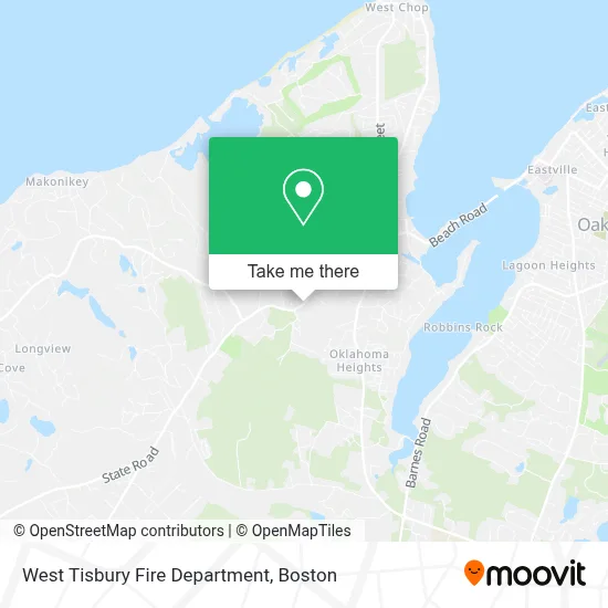 West Tisbury Fire Department map
