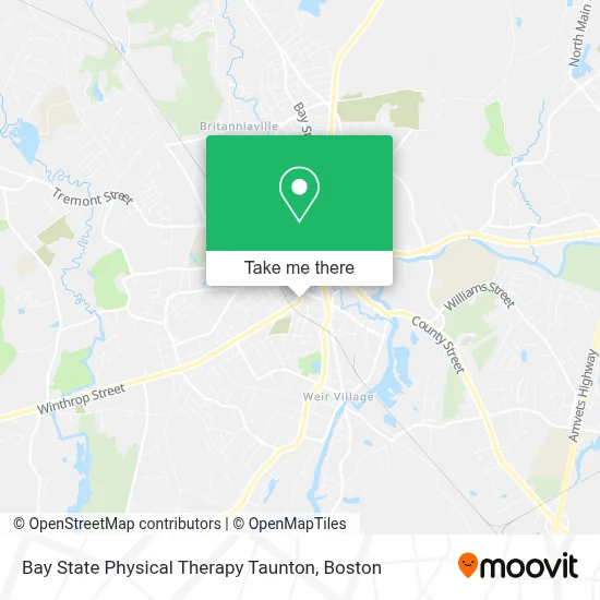 Bay State Physical Therapy Taunton map
