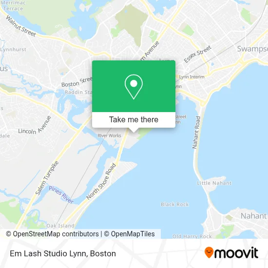 Em Lash Studio Lynn map