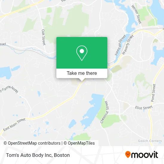 Tom's Auto Body Inc map