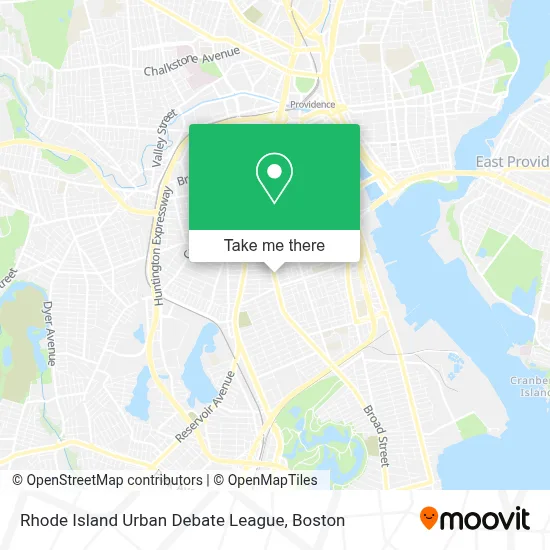 Rhode Island Urban Debate League map