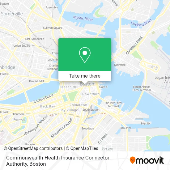 Commonwealth Health Insurance Connector Authority map