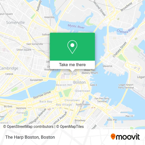 The Harp Boston map