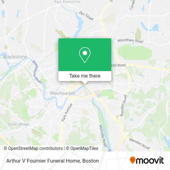 Arthur V Fournier Funeral Home map