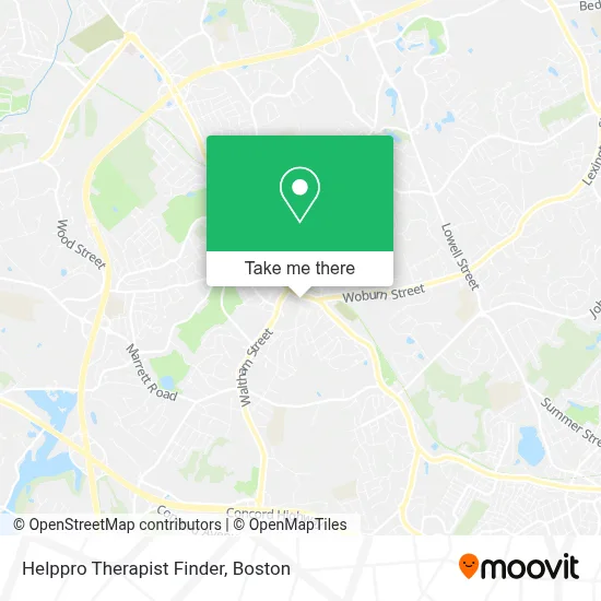 Helppro Therapist Finder map
