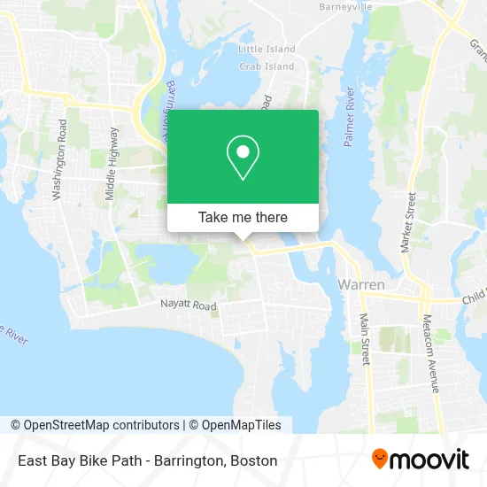 East Bay Bike Path - Barrington map