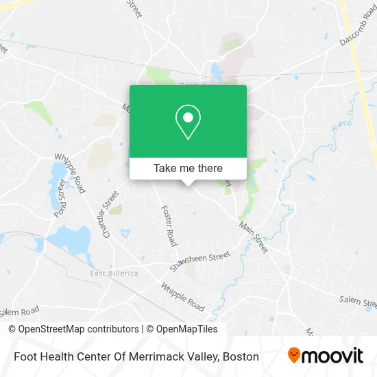 Foot Health Center Of Merrimack Valley map