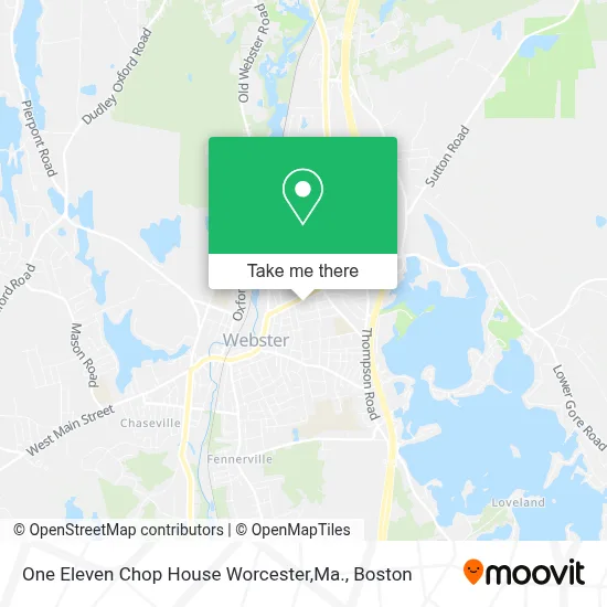 One Eleven Chop House Worcester,Ma. map