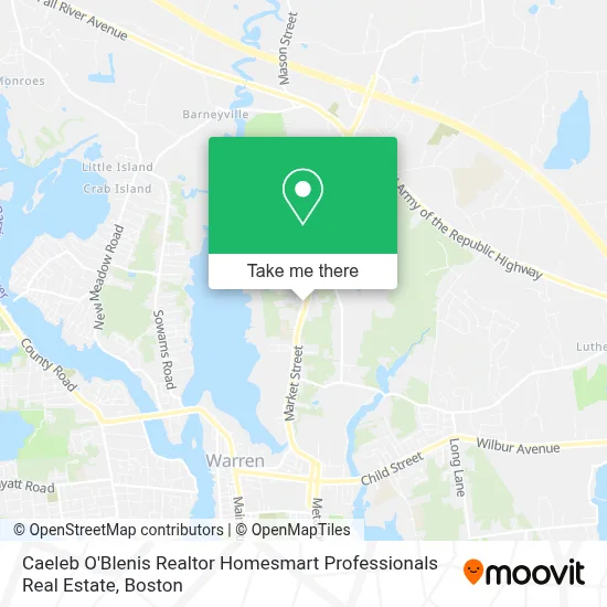 Caeleb O'Blenis Realtor Homesmart Professionals Real Estate map