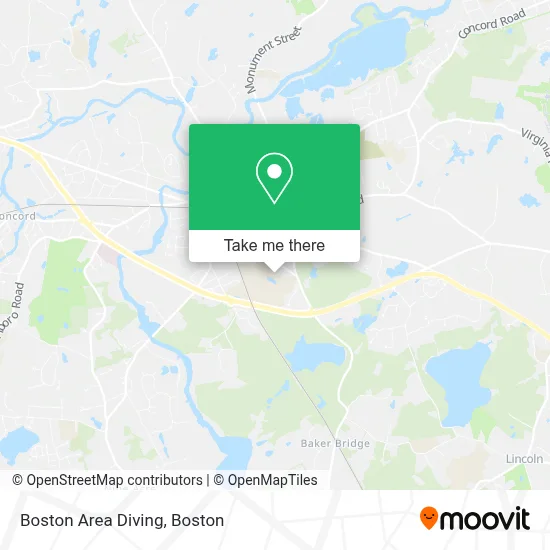 Boston Area Diving map