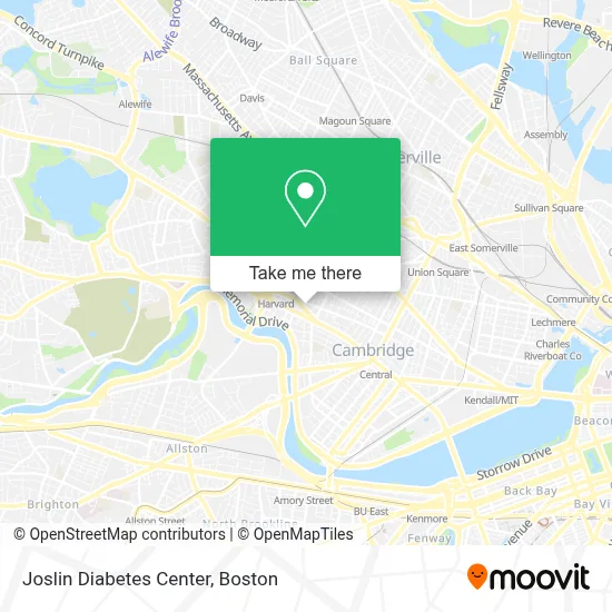 Joslin Diabetes Center map