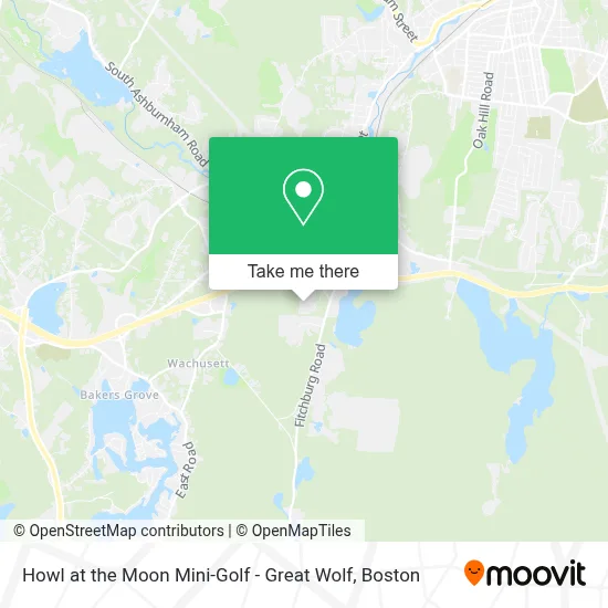 Howl at the Moon Mini-Golf - Great Wolf map