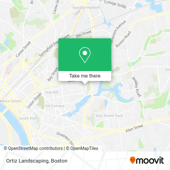 Ortiz Landscaping map