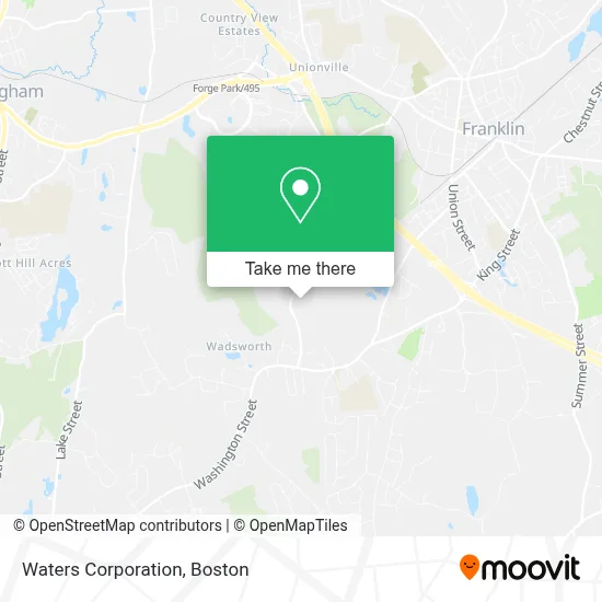 Waters Corporation map