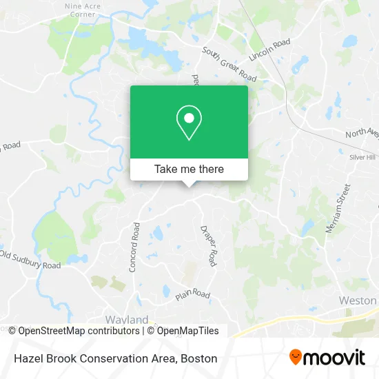 Hazel Brook Conservation Area map