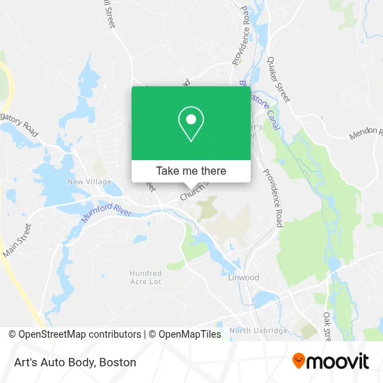 Art's Auto Body map