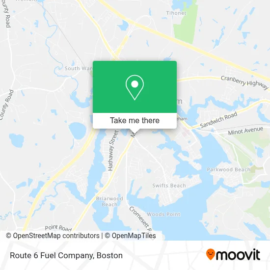 Route 6 Fuel Company map