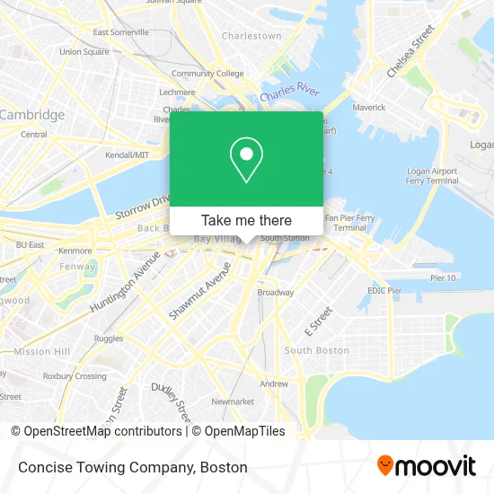 Concise Towing Company map