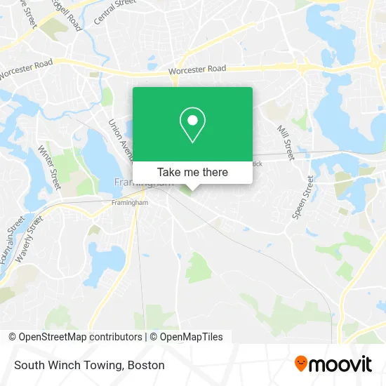 South Winch Towing map