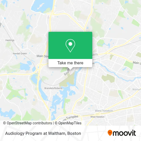 Audiology Program at Waltham map
