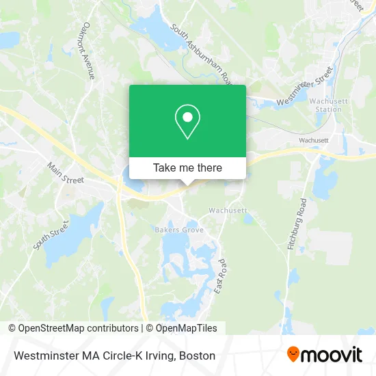 Westminster MA Circle-K Irving map