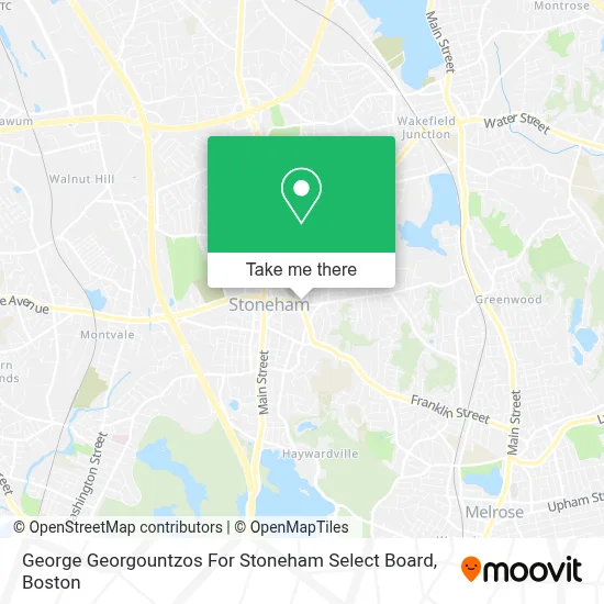George Georgountzos For Stoneham Select Board map