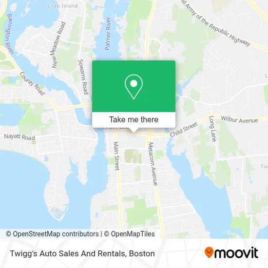 Twigg's Auto Sales And Rentals map