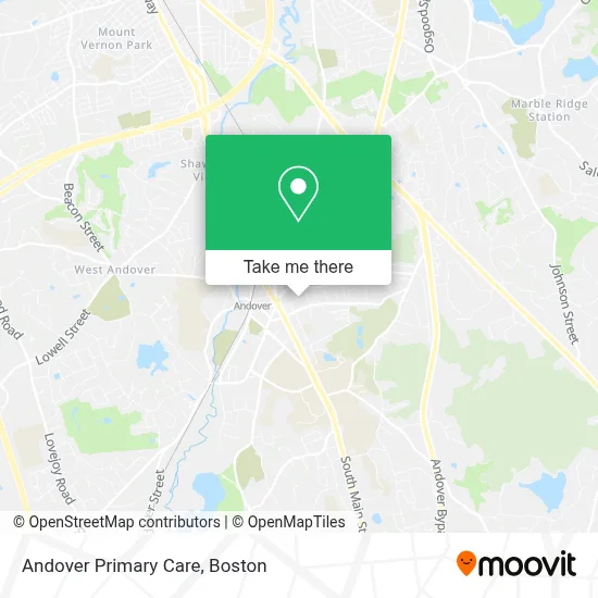 Andover Primary Care map