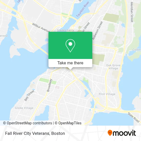 Fall River City Veterans map
