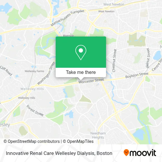 Innovative Renal Care Wellesley Dialysis map