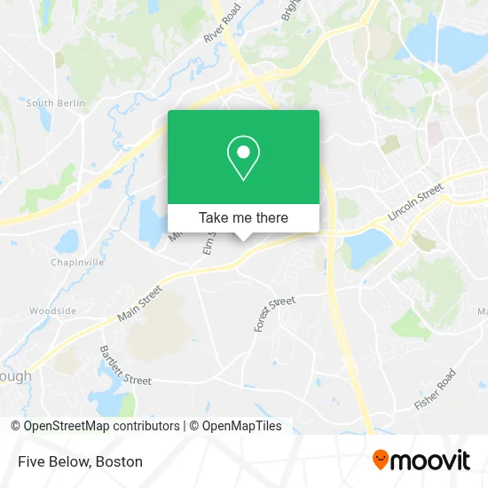 Five Below map