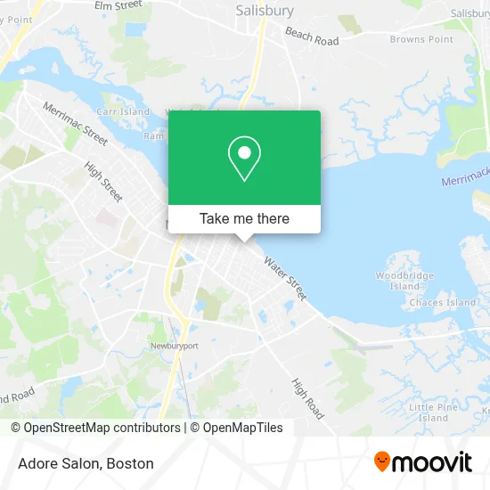 Adore Salon map