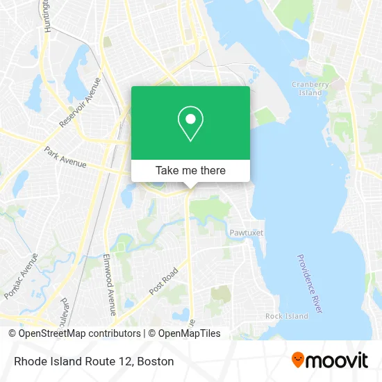 Rhode Island Route 12 map