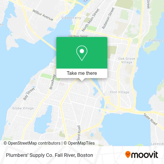 Plumbers' Supply Co. Fall River map