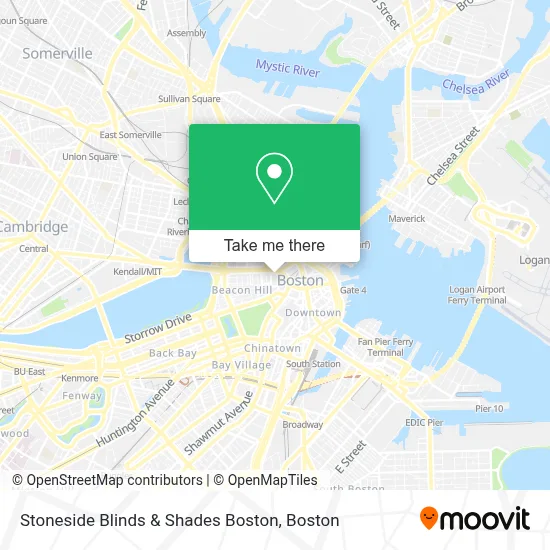Stoneside Blinds & Shades Boston map