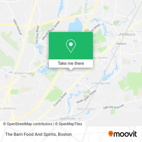 The Barn Food And Spirits map