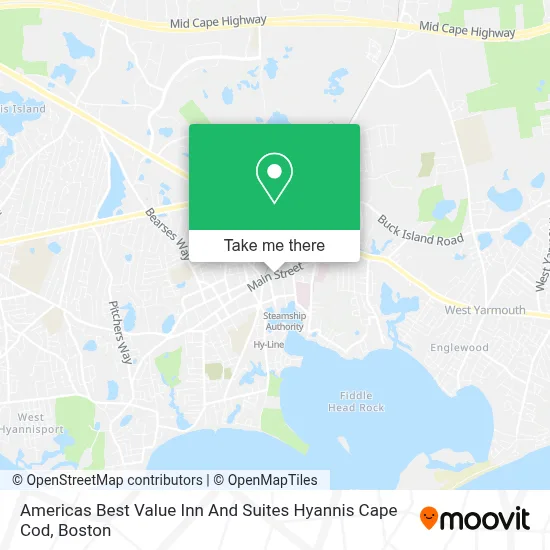Americas Best Value Inn And Suites Hyannis Cape Cod map