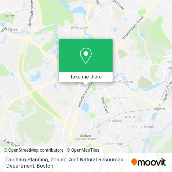 Dedham Planning, Zoning, And Natural Resources Department map