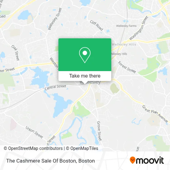 The Cashmere Sale Of Boston map