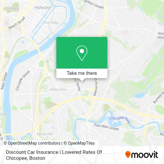 Discount Car Insurance | Lowered Rates Of Chicopee map