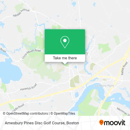 Amesbury Pines Disc Golf Course map