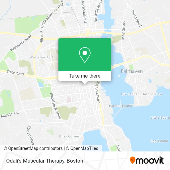 Odali's Muscular Therapy map