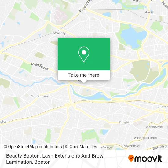 Beauty Boston. Lash Extensions And Brow Lamination map