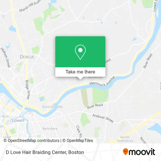 D Love Hair Braiding Center map