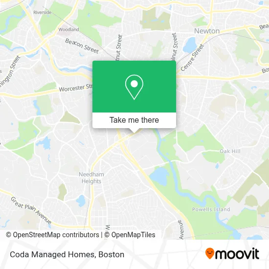 Coda Managed Homes map