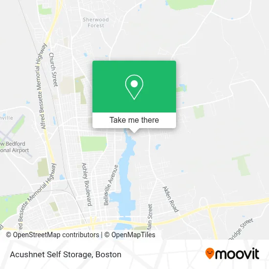 Acushnet Self Storage map